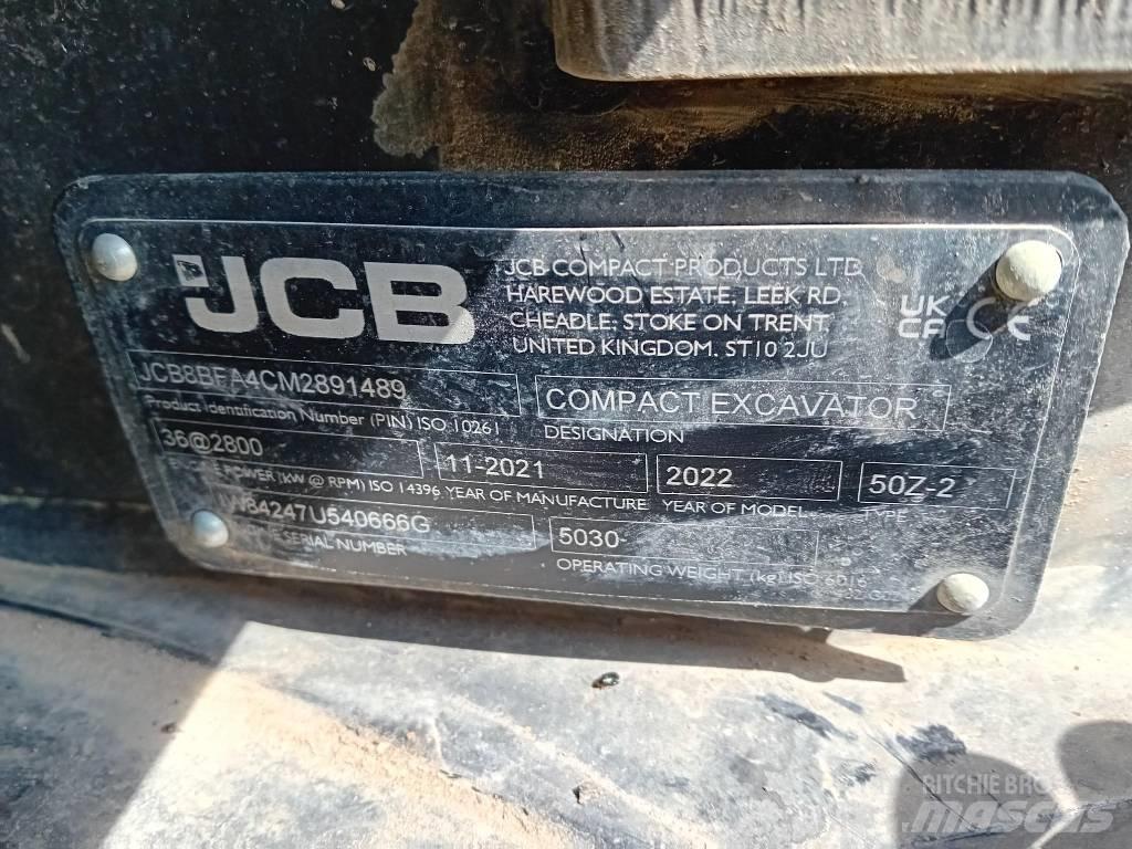 JCB 50 Z-2 Mini ekskavatoriai < 7 t