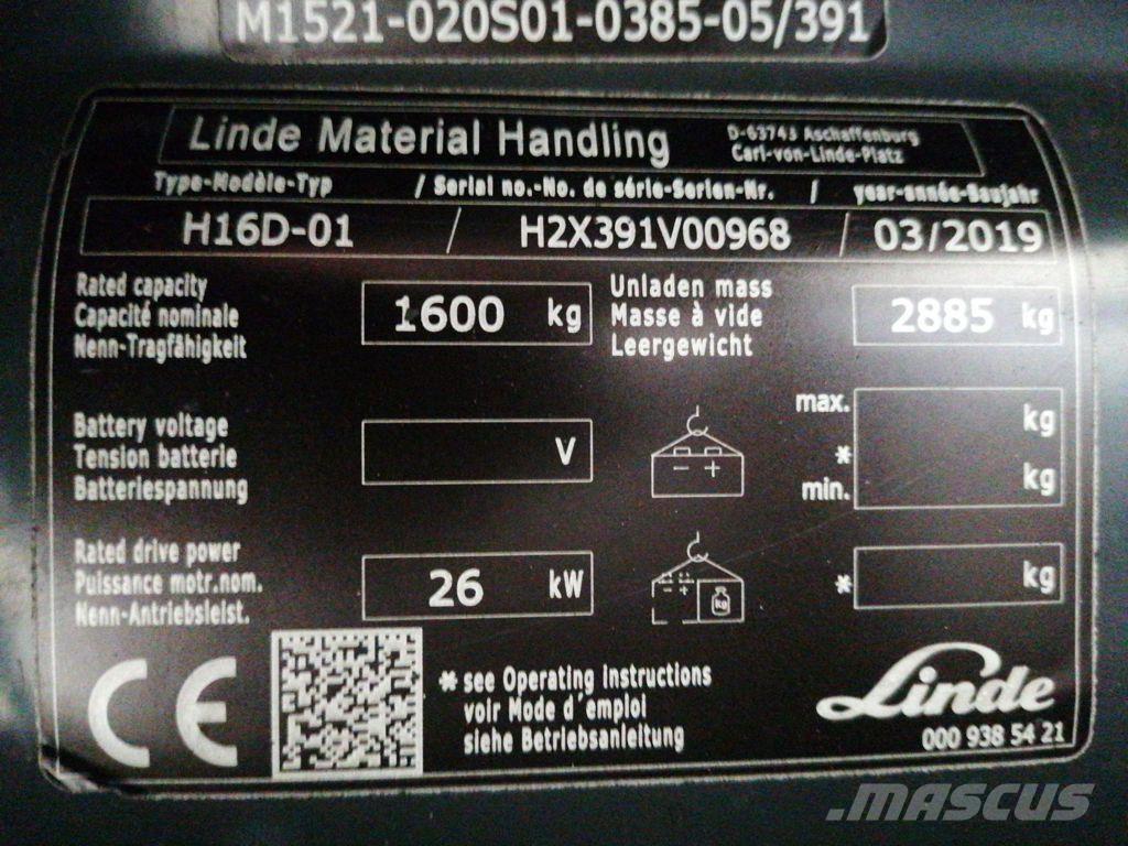 Linde H16D-01 Dyzeliniai krautuvai