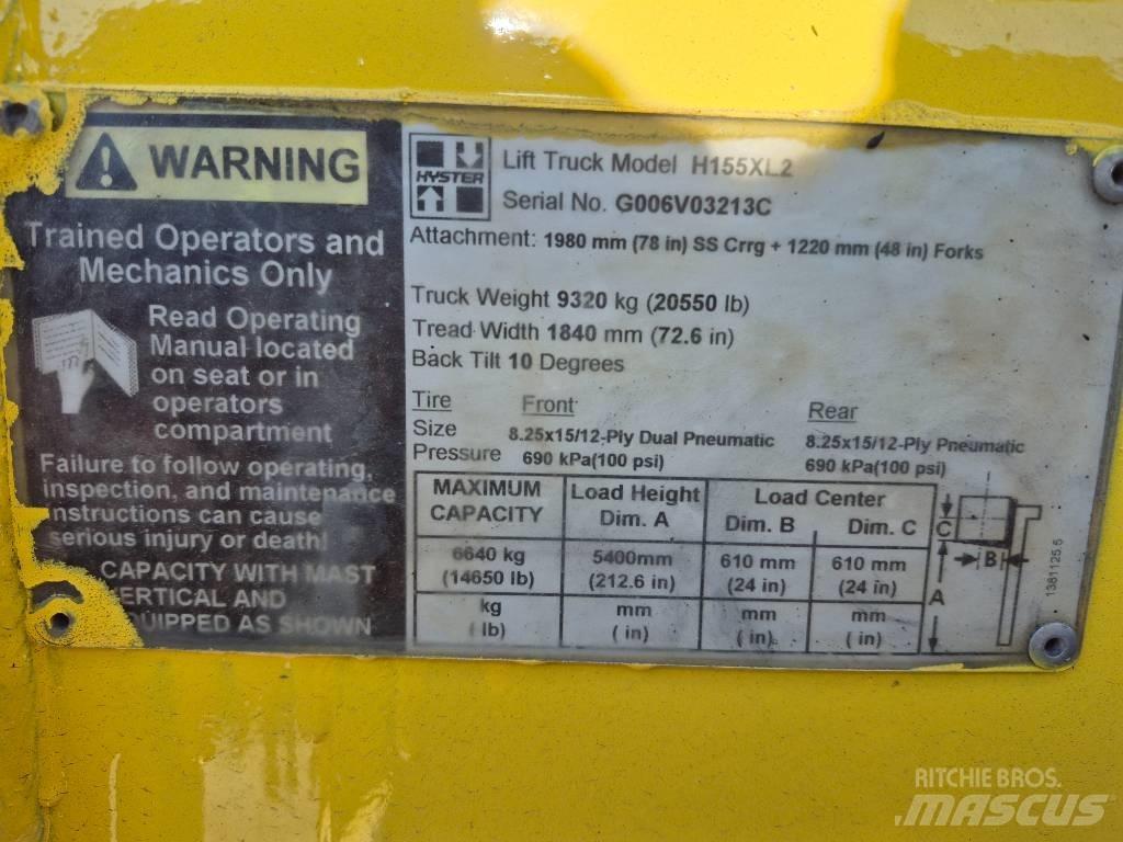 Hyster H 155 XL 2 Šakiniai krautuvai - Kita