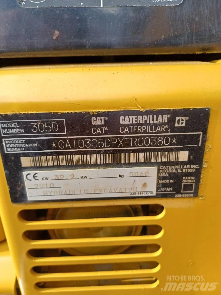 CAT 305 Mini ekskavatoriai < 7 t
