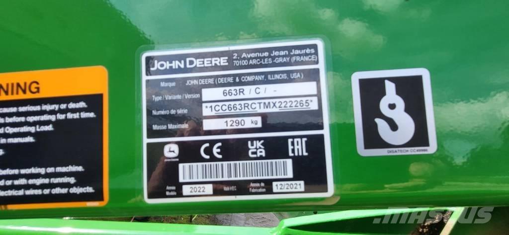 John Deere 663 R Frontalinių krautuvų priedai