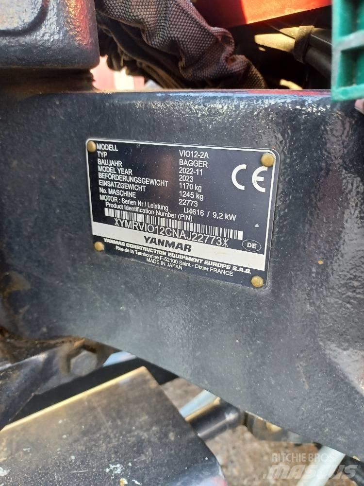Yanmar VIO12-2A Mini ekskavatoriai < 7 t