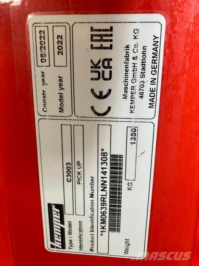 Kemper C3003 Šieno ir pašarų ruošimo mašinų priedai