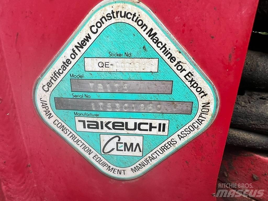 Takeuchi TB 175 Vidutinės galios ekskavatoriai 7-12 t