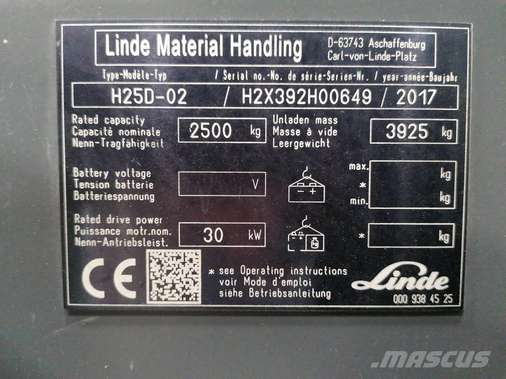 Linde H25D-02 Dyzeliniai krautuvai