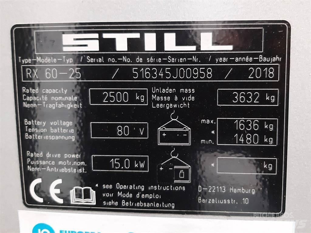 Still RX60 25 Elektriniai šakiniai krautuvai