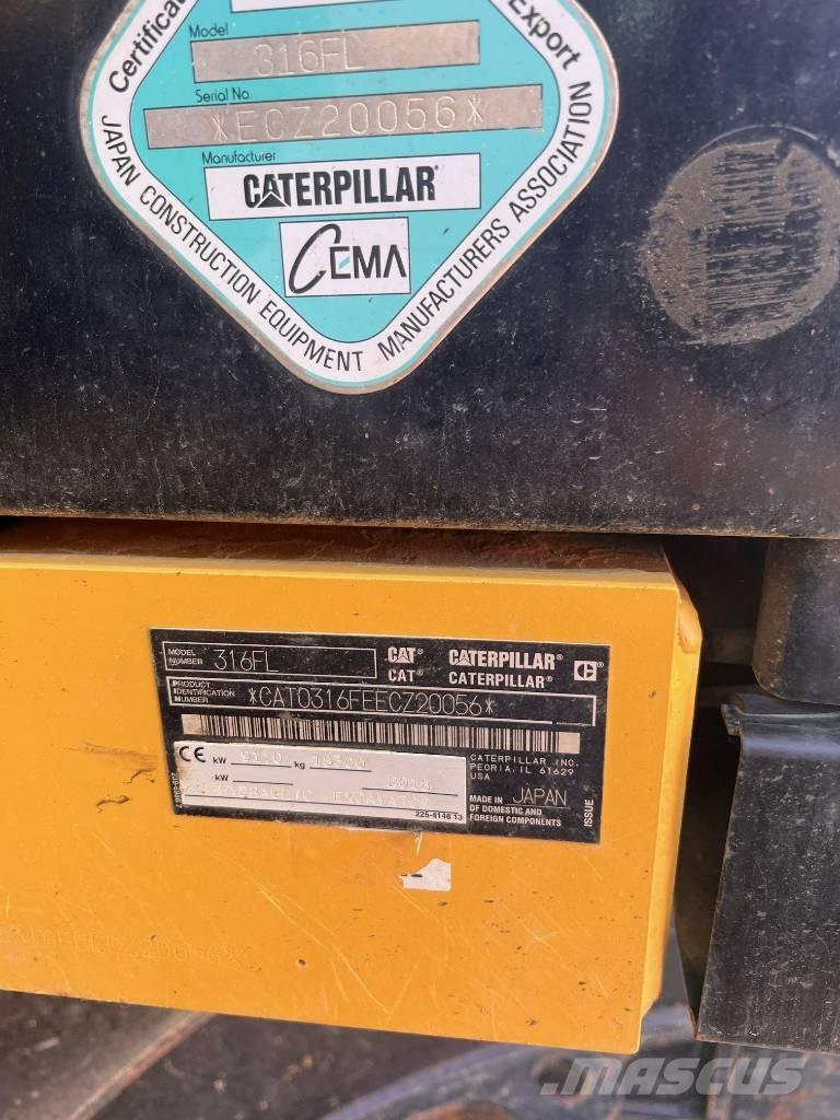 CAT 316FL Vikšriniai ekskavatoriai