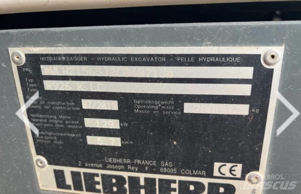 Liebherr R 926 KLC Vikšriniai ekskavatoriai