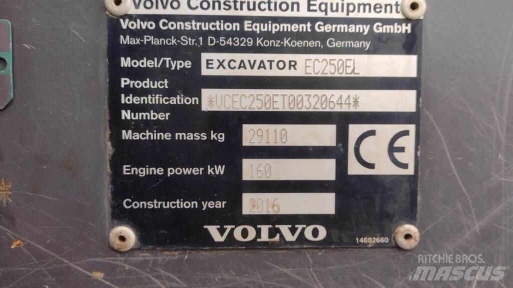 Volvo EC250EL Vikšriniai ekskavatoriai