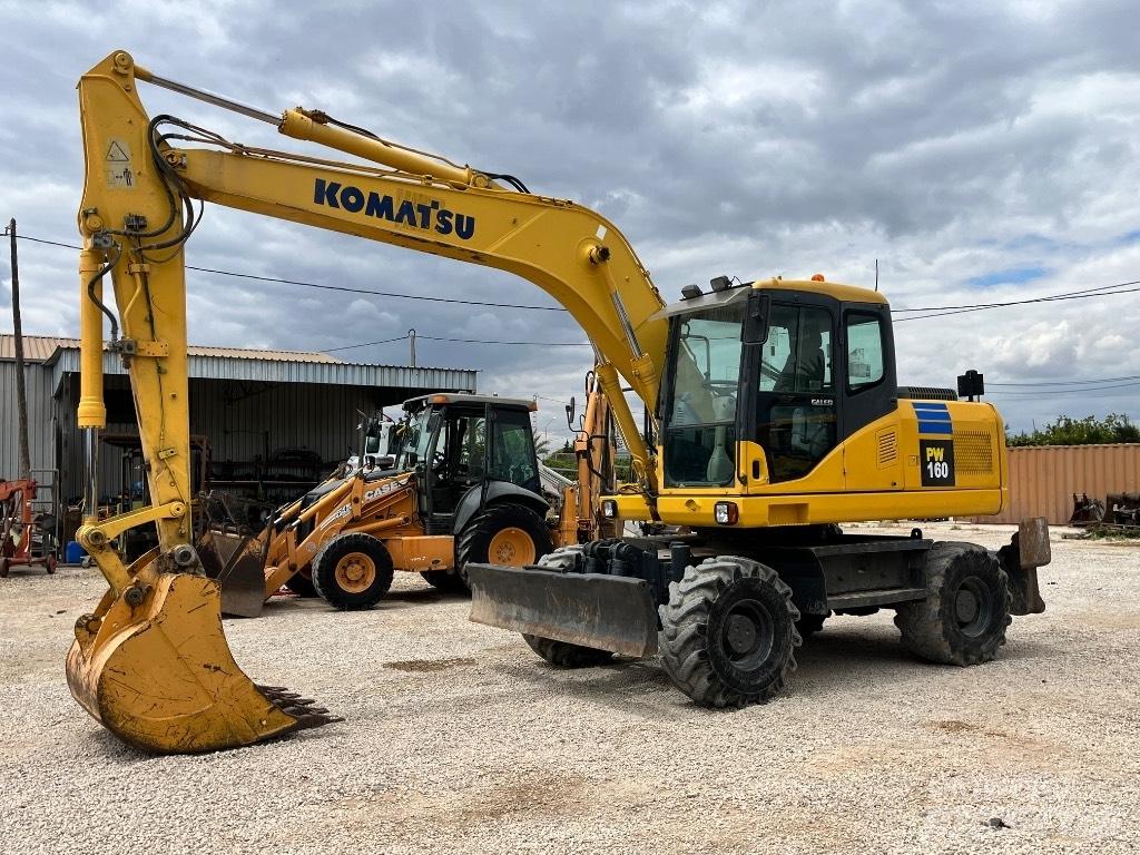 Komatsu PW 160 Ratiniai ekskavatoriai