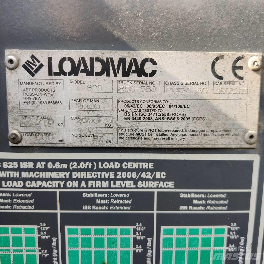  Loadmac 825 Ant sunkvežimių montuojami šakiniai krautuvai