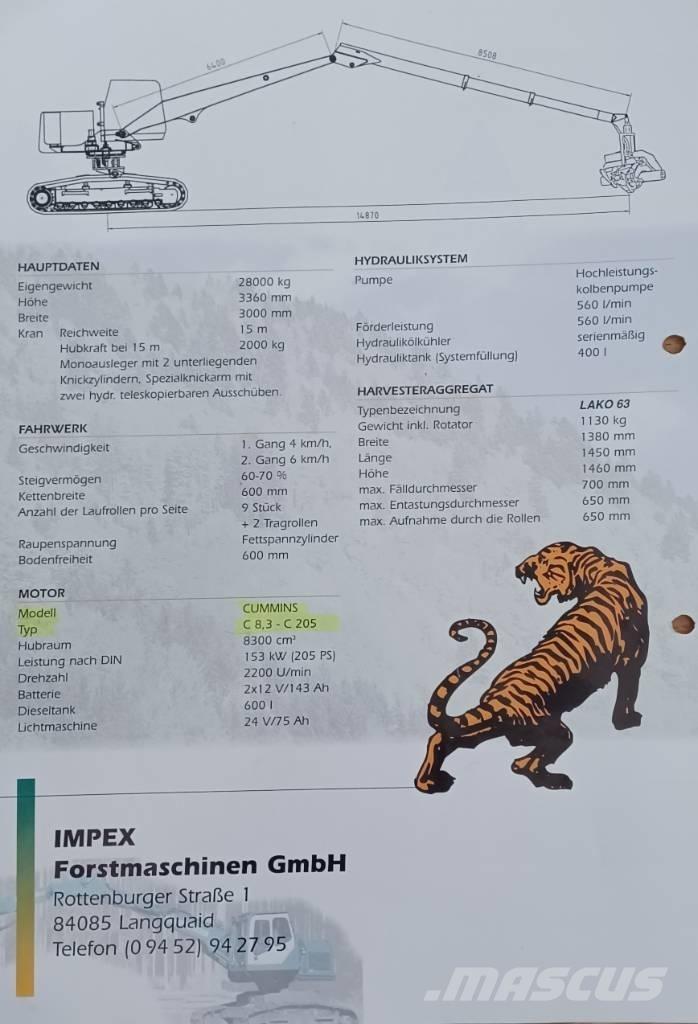 Impex Königstiger Miško technika (Harvesteriai)