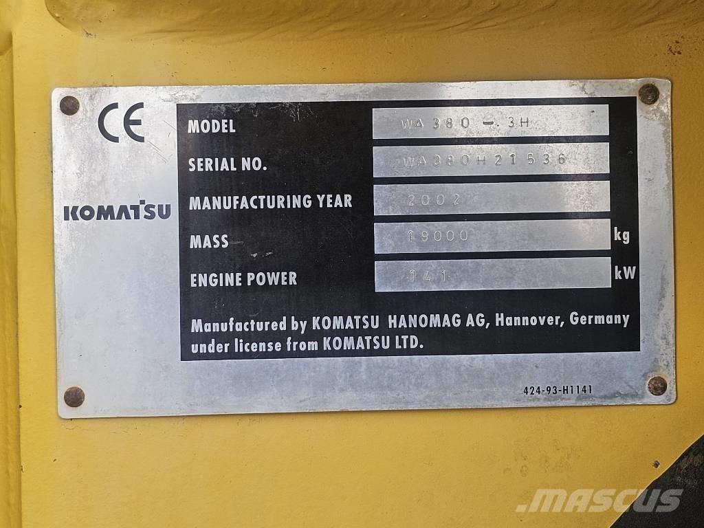 Komatsu WA 380-3H Naudoti ratiniai krautuvai
