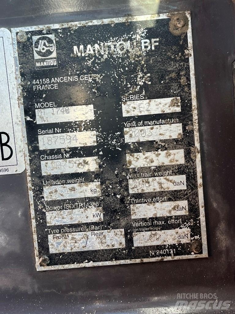Manitou 1740 Teleskopiniai krautuvai