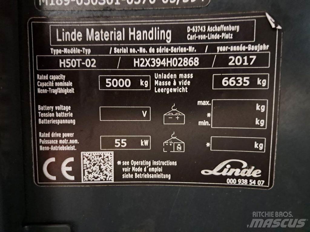 Linde H50T-02 LPG (dujiniai) krautuvai