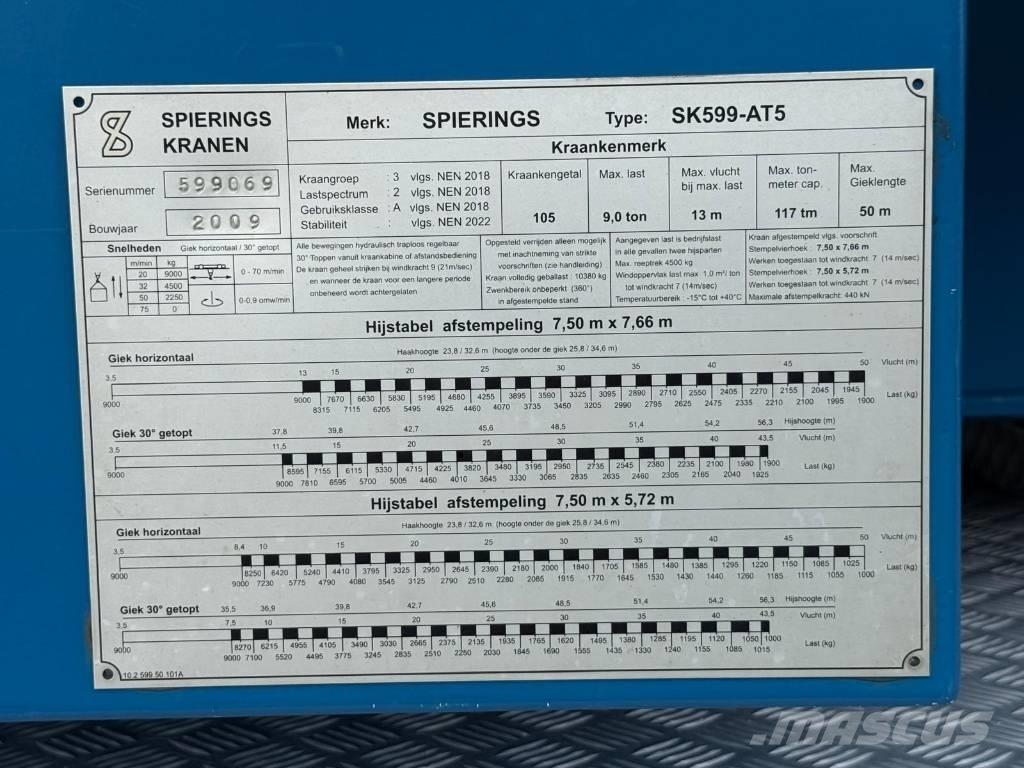 Spierings SK 599 AT5 Bokštiniai kranai