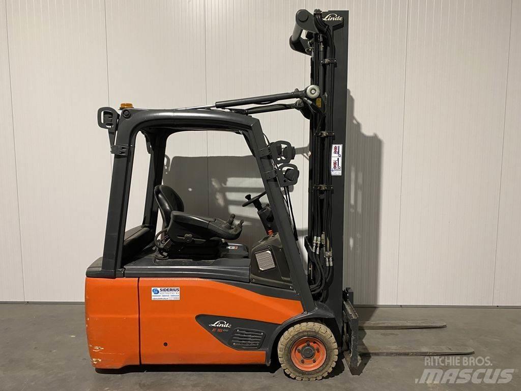 Linde E16L-02 Elektriniai šakiniai krautuvai