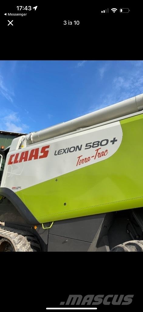 CLAAS Lexion 580 TT Derliaus nuėmimo kombainai