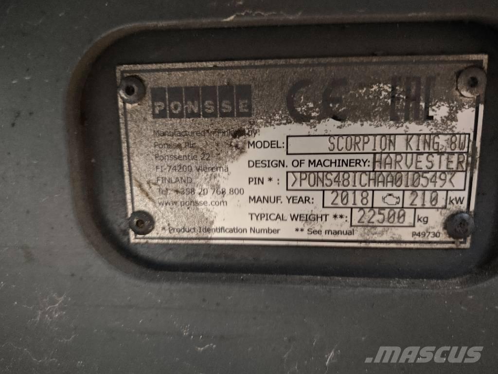 Ponsse Scorpion King Miško technika (Harvesteriai)