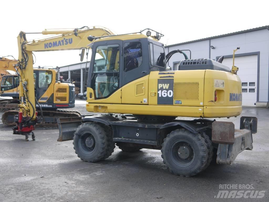 Komatsu PW 160-7E0 Ratiniai ekskavatoriai