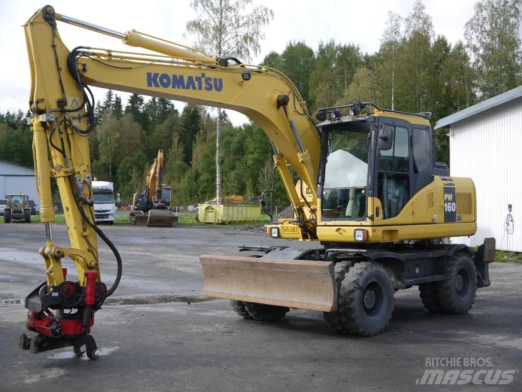Komatsu PW 160-7E0 Ratiniai ekskavatoriai