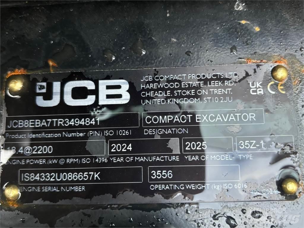 JCB 35Z-1 Mini ekskavatoriai < 7 t