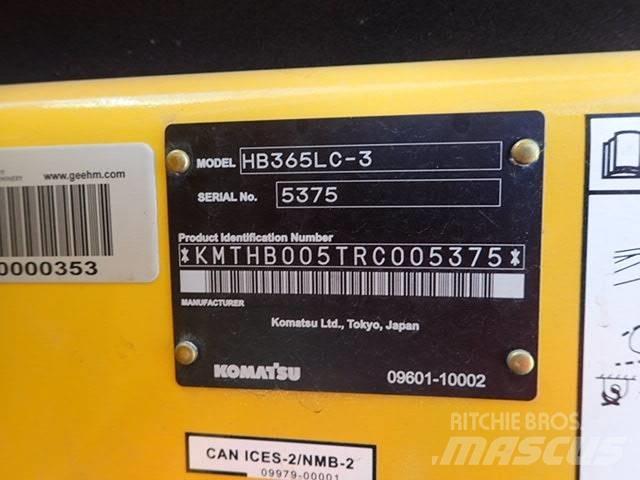 Komatsu HB 365LC-3 Vikšriniai ekskavatoriai