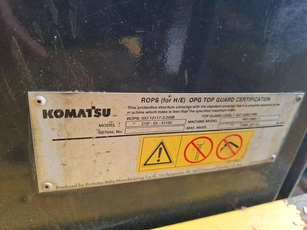 Komatsu PW 118MR-11 Ratiniai ekskavatoriai