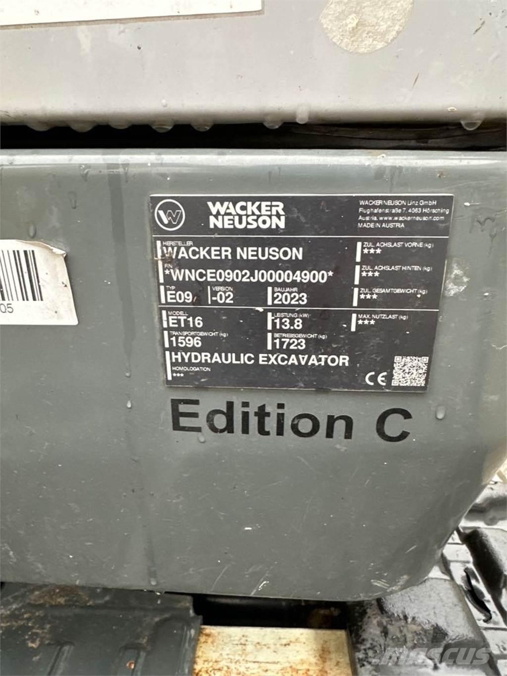 Wacker Neuson ET16 Vikšriniai ekskavatoriai