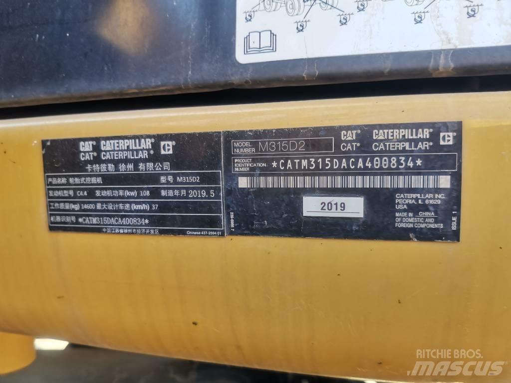 CAT 2019 CAT 315D2 Ratiniai ekskavatoriai