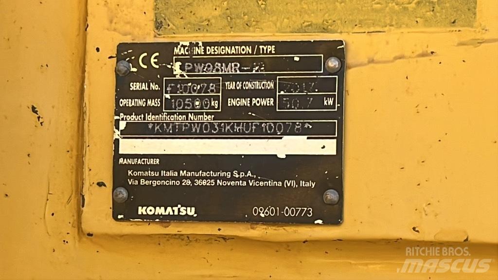 Komatsu PW 98 MR Ratiniai ekskavatoriai