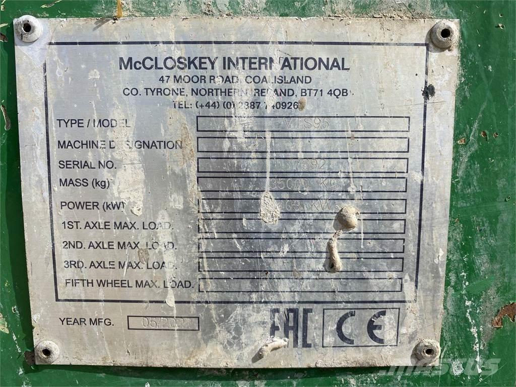 McCloskey VTS95 Mobilūs smulkintuvai