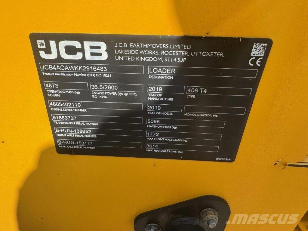 JCB 406 T4 Naudoti ratiniai krautuvai