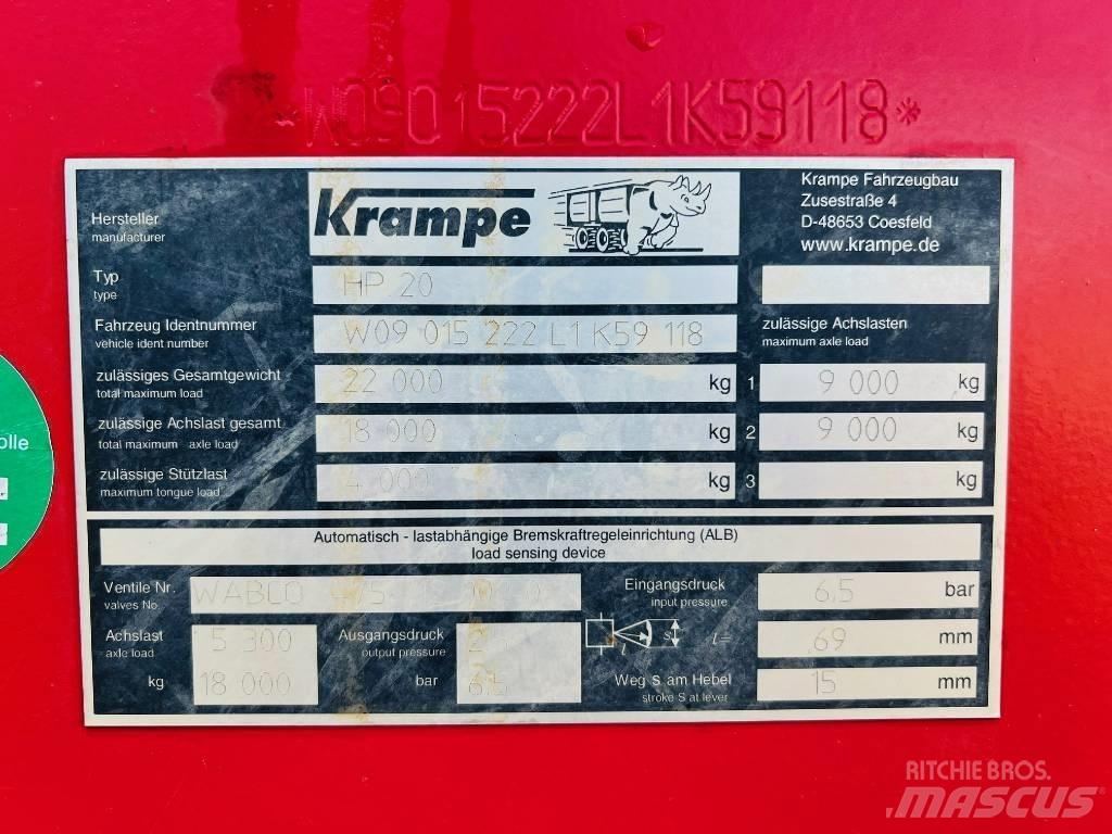 Krampe HP 20 Savivartės priekabos