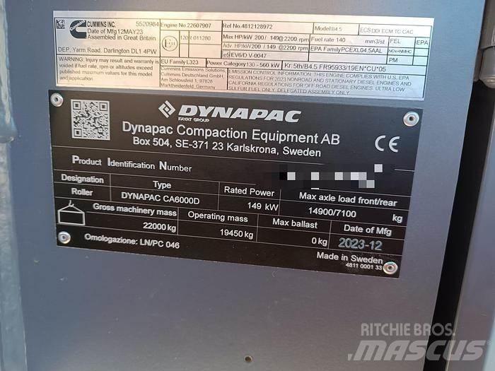 Dynapac CA6000D Velkami vibraciniai volai