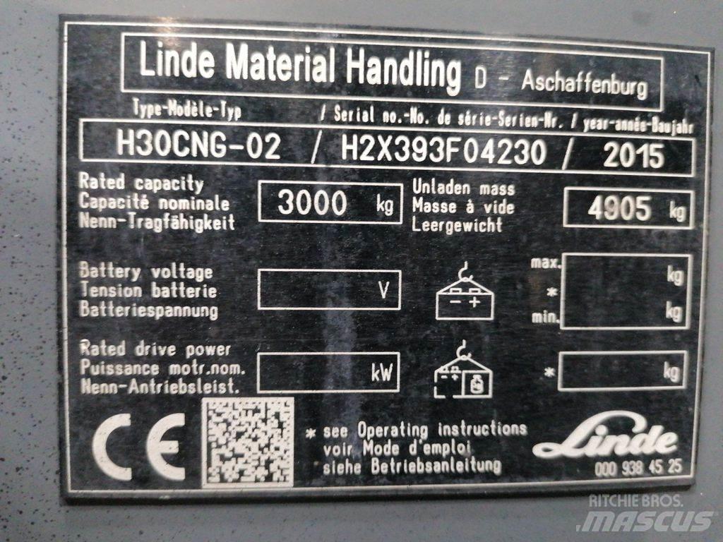 Linde H30CNG-02 LPG (dujiniai) krautuvai