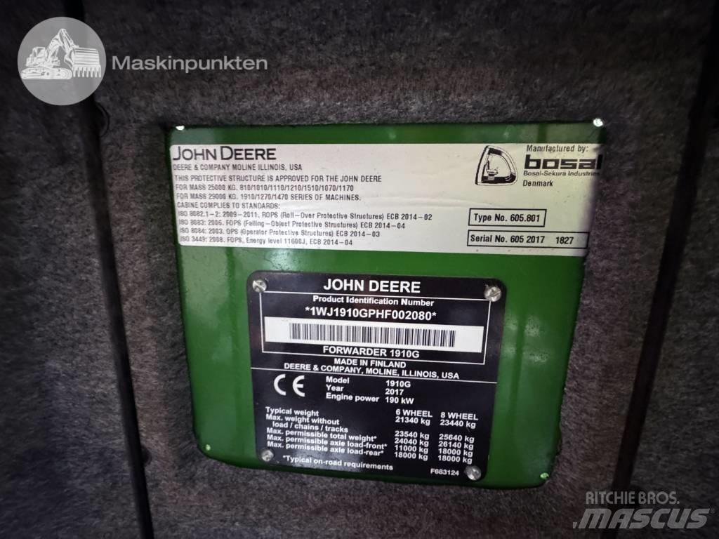 John Deere 1910 G Naudoti miškovežiai (Forvarderiai)
