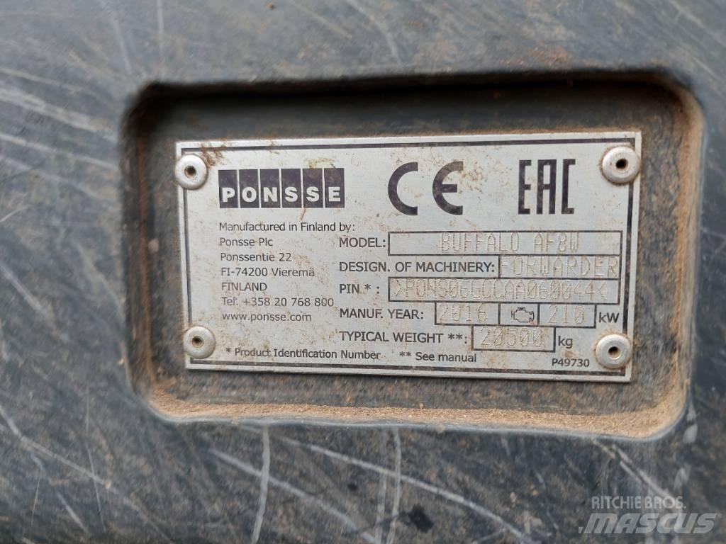 Ponsse BUFFALO AF 8W Naudoti miškovežiai (Forvarderiai)