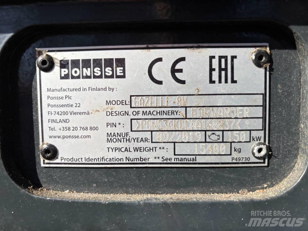 Ponsse GAZELLE 8W Medkirtės