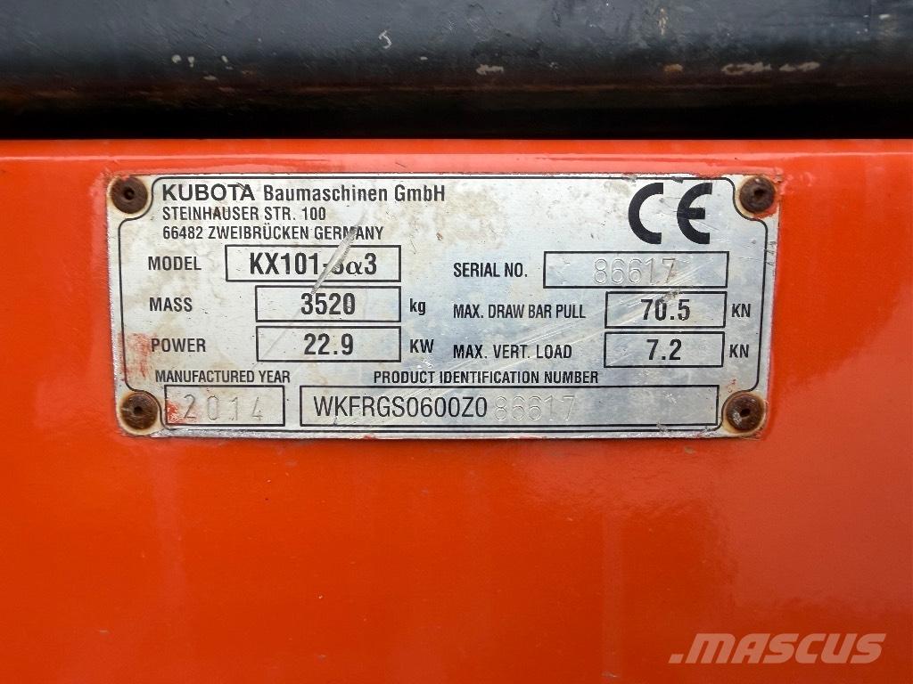 Kubota KX 101-3 A 2 Mini ekskavatoriai < 7 t