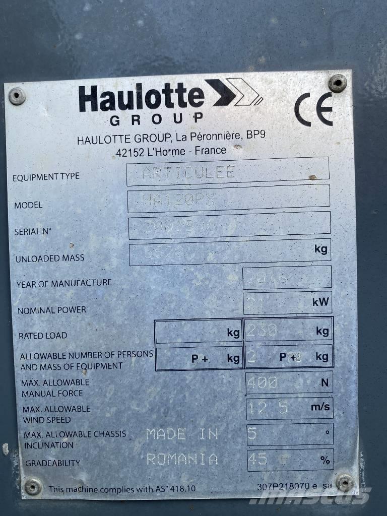 Haulotte HA 120 P Alkūniniai keltuvai
