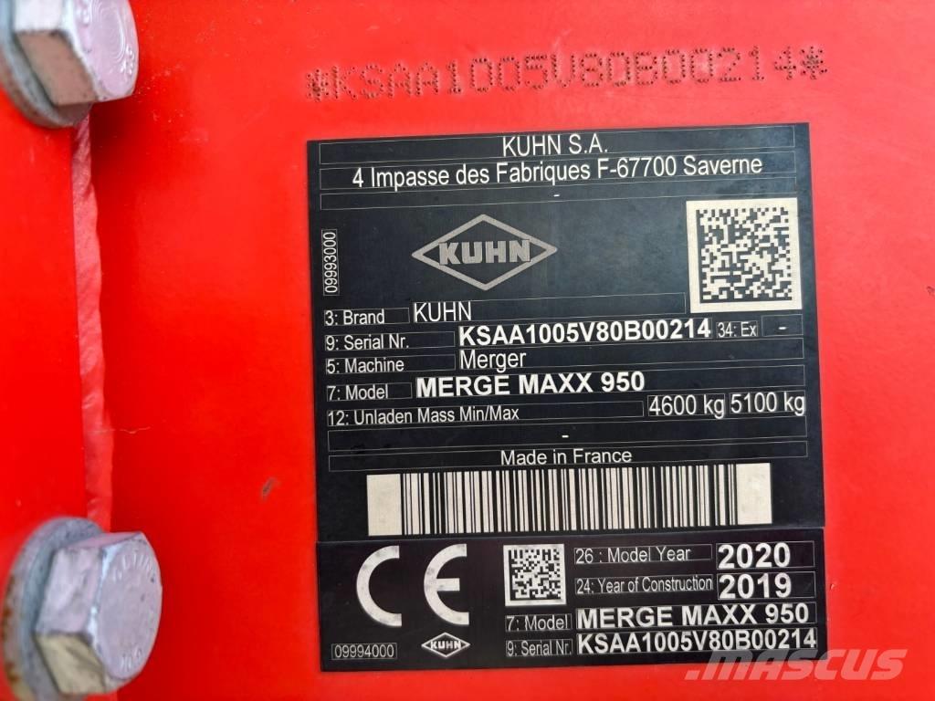 Kuhn Merge Maxx 950 Pradalges formuojantys padargai