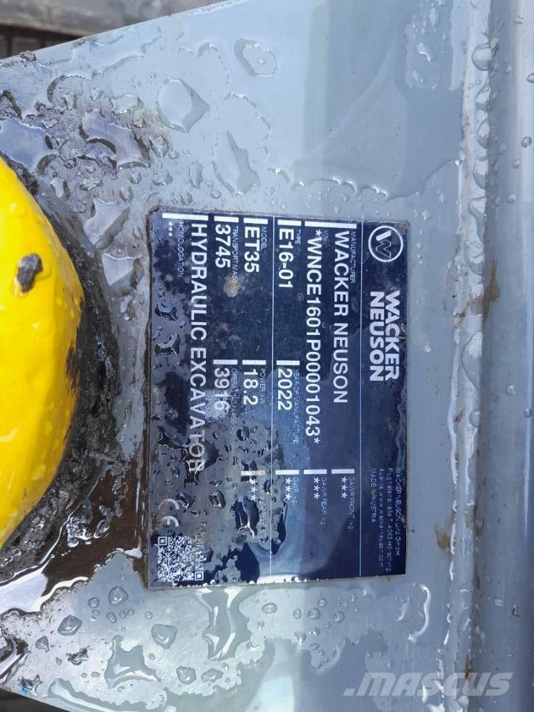 Wacker Neuson ET 35 Vikšriniai ekskavatoriai