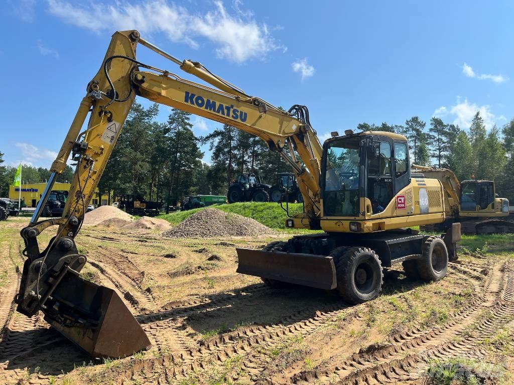Komatsu PW 160-7 Ratiniai ekskavatoriai