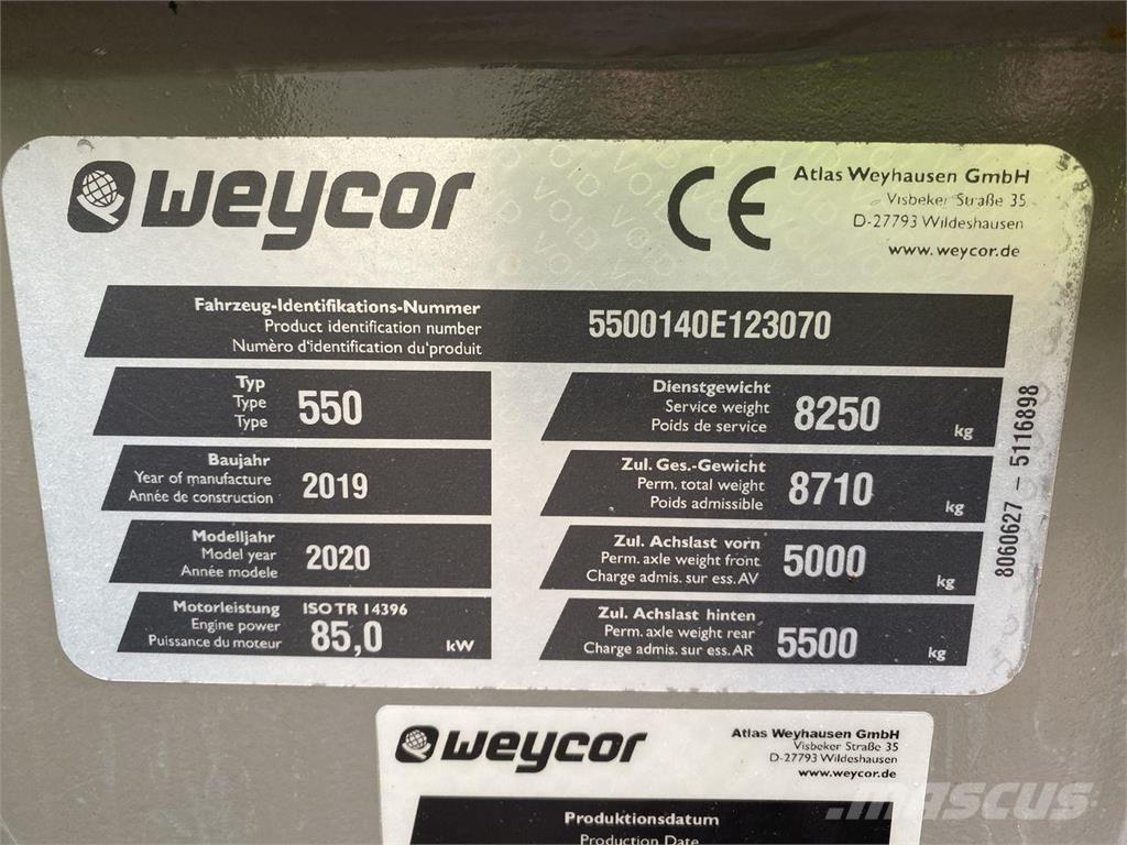 Weycor AR550 HS Daugiafunkciniai pakrovėjai
