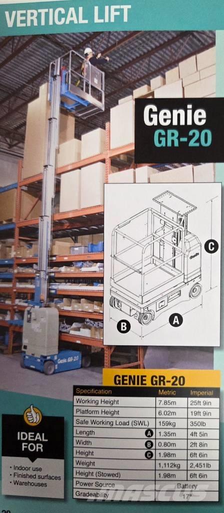 Genie GR 20 Vertikalūs stiebiniai keltuvai