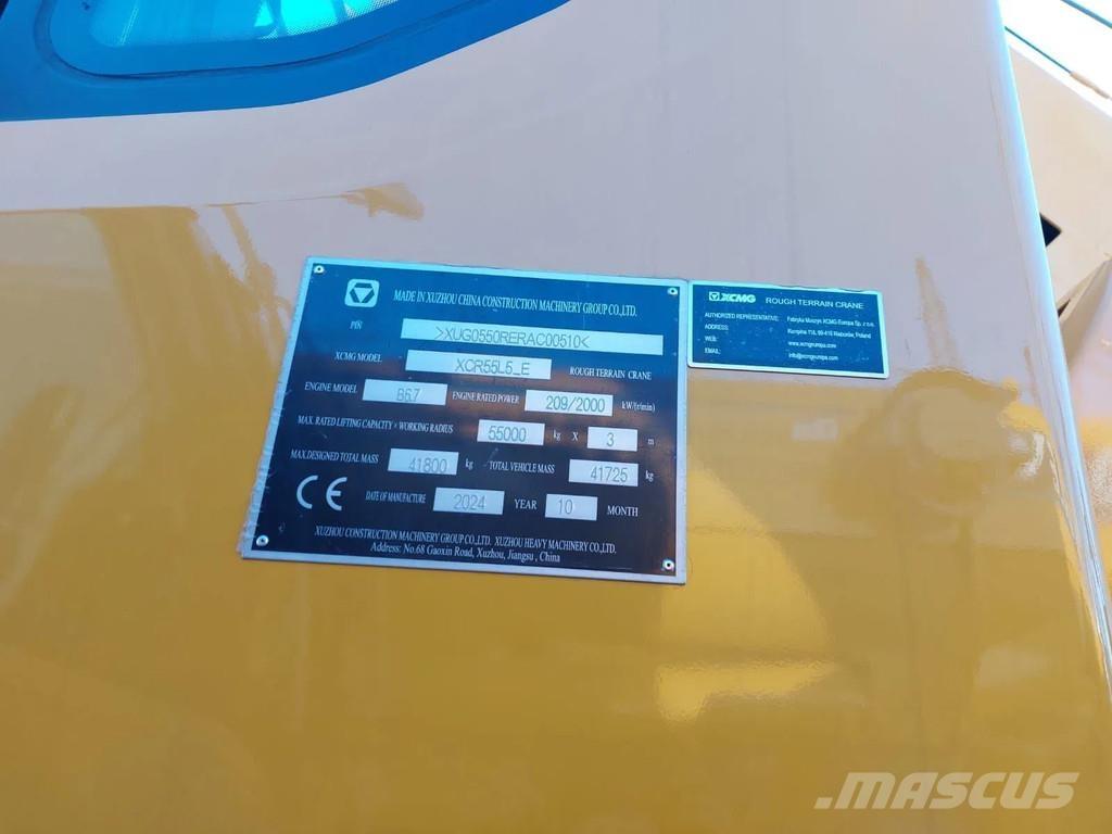 XCMG XCR55L5_E Neapdoroto reljefo kranai
