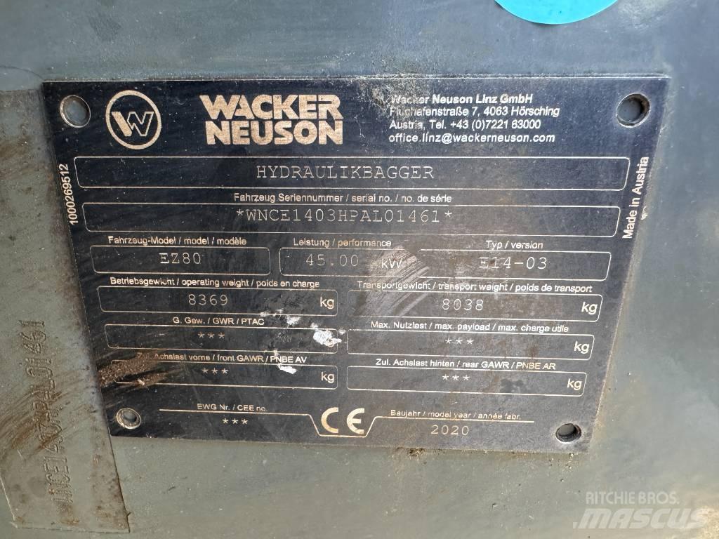 Wacker Neuson EZ80 Vikšriniai ekskavatoriai