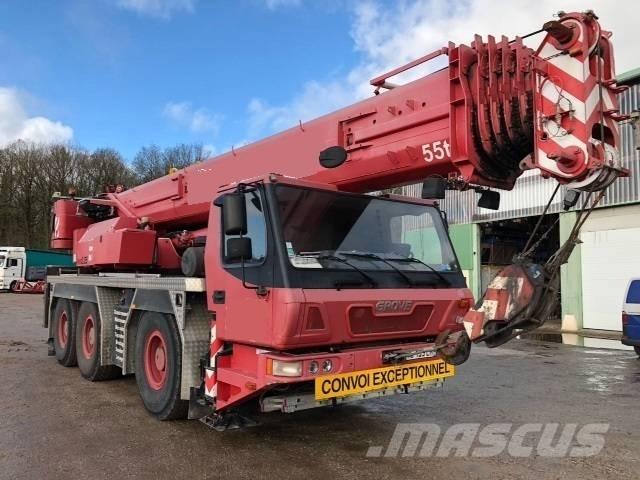 Grove GMK 3055 Neapdoroto reljefo kranai