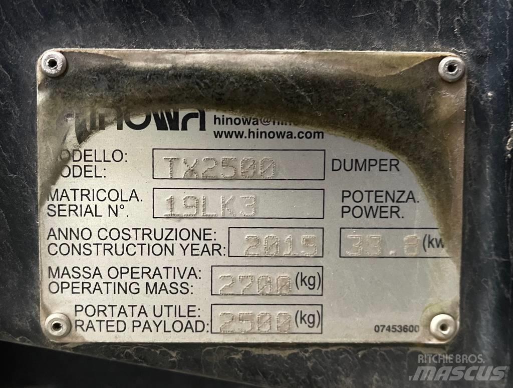 Hinowa TX 2500 Vikšrinė savivartė technika